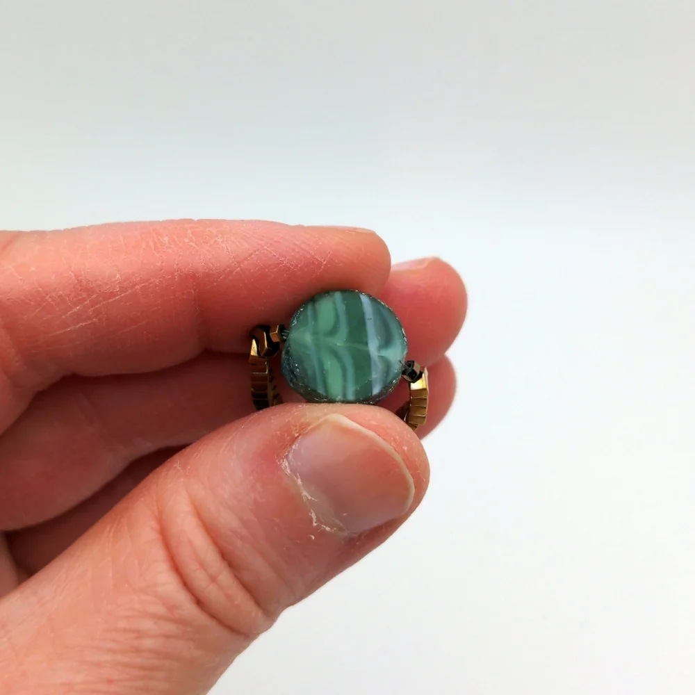 Emerald Green Medallion Ring